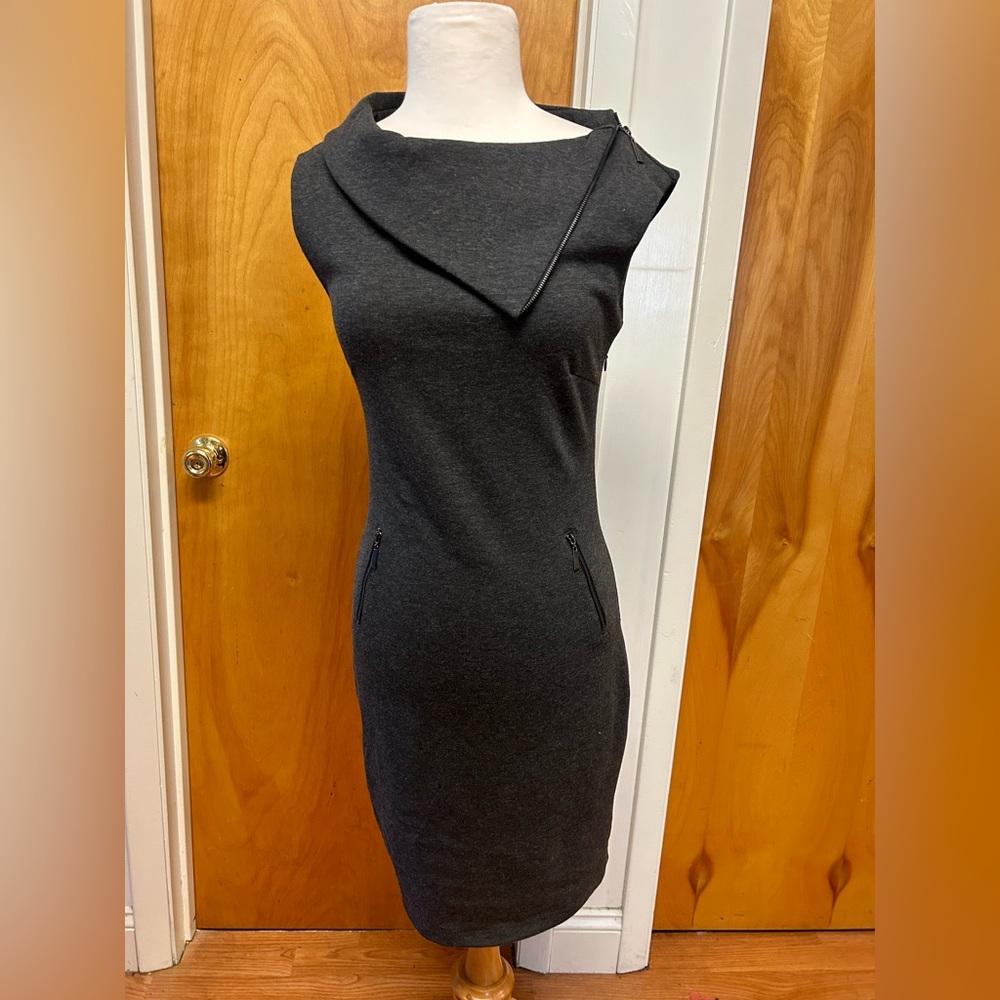 Sabrina Diamanti dress charcoal grey made in Italy size small